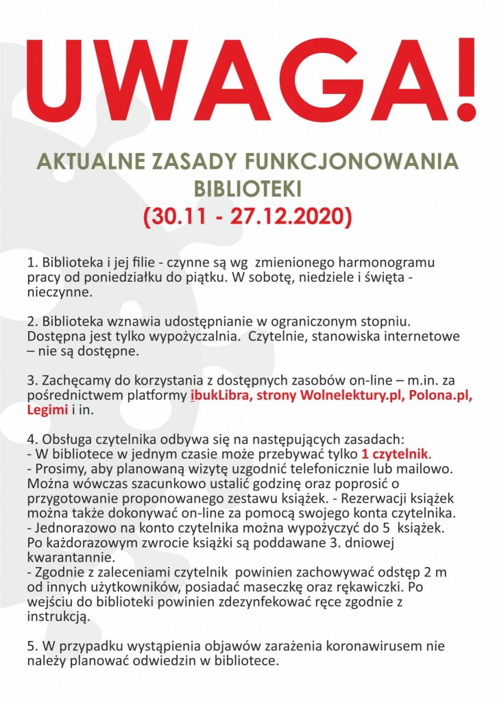 ogłoszenie biblioteka listopad