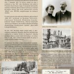 Karta z życiorysem Bronisława Babla na której zdjęcia z ilustracjami Bronisawa i Janiny Bablów, Willa Ułana i pod Białym Orłem oraz Zdrój Główny z krytym deptakiem.