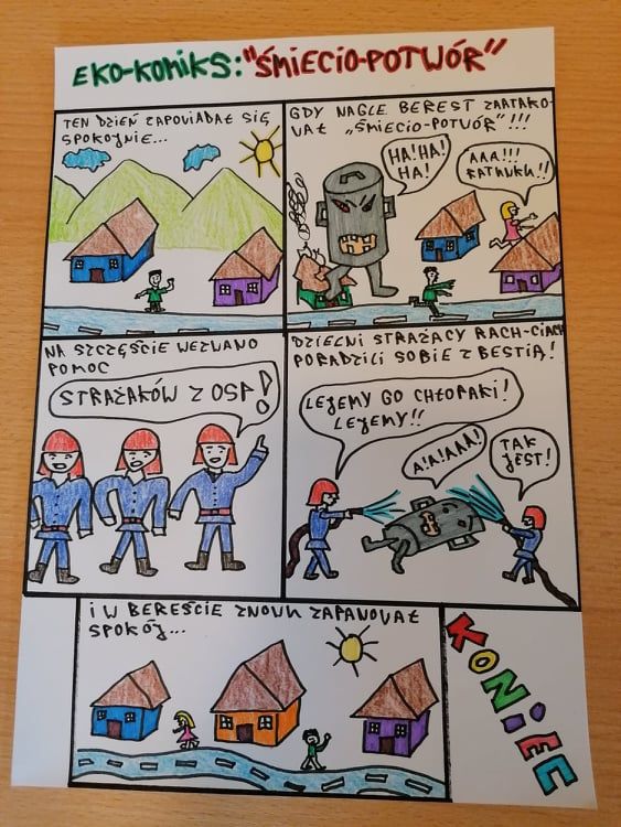 „Śmiecio-Potwór atakuje Berest”, czyli wakacyjne rysowanie komiksów