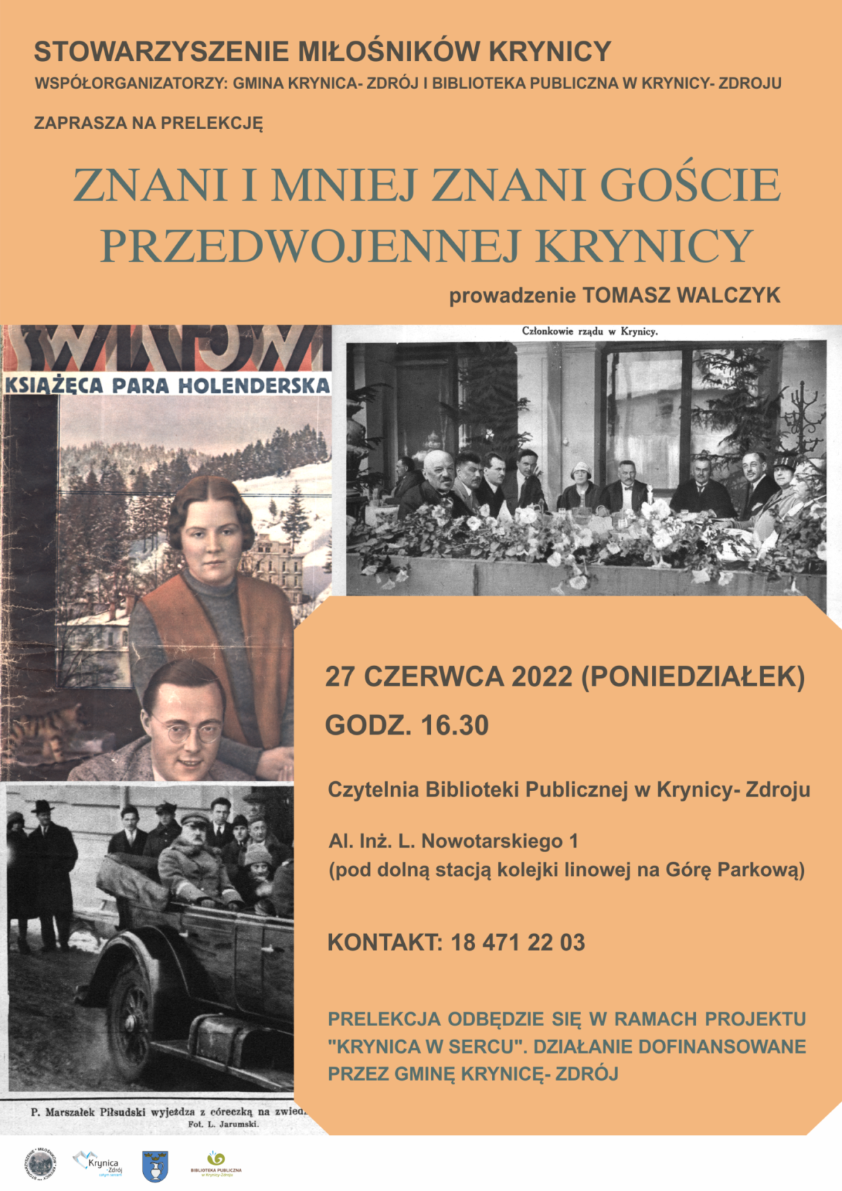 „Znani i mniej znani goście przedwojennej Krynicy” – Prelekcja