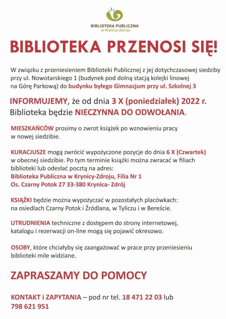Bibliioteka - przenosiny