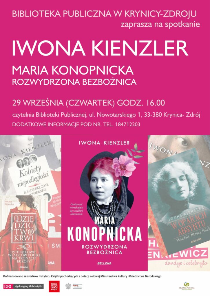 Plakat spotkanie z Iwoną Kienzler