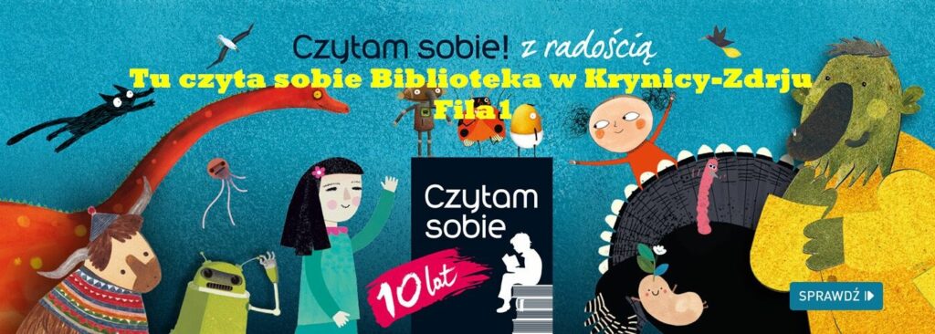 na zdjęciu jest widoczny jest kolorowy baner akcji Czytam sobie