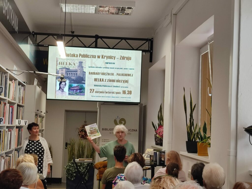 Na zdjęciu Barbara Krężołek-Paluchowa wraz z dyrektor Magdaleną Krzeszowską