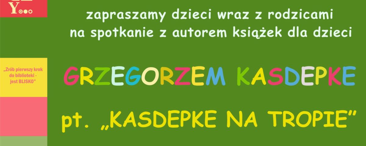 Już we środę, 23 października Grzegorz Kasdepke w naszych bibliotekach.