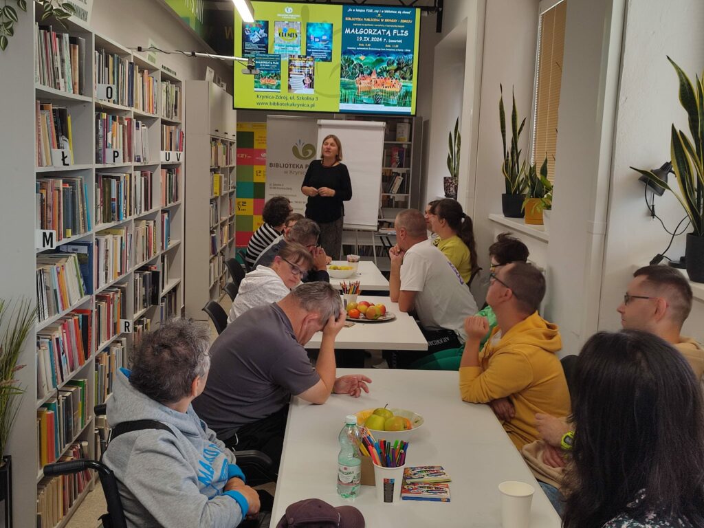 Pani Małgorzata Flis - dzisiejszy gość naszej biblioteki