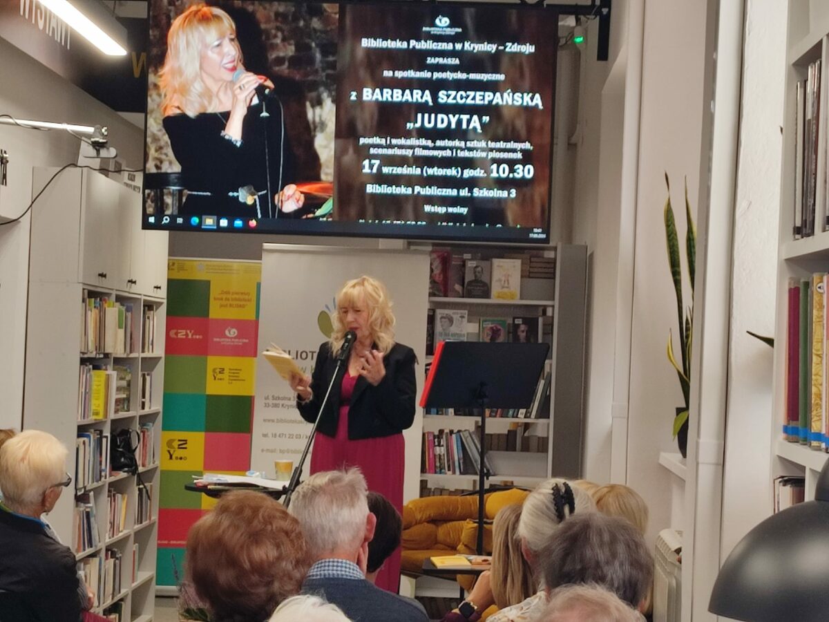 Spotkanie poetycko –  muzyczne z Barbarą Szczepańską „Judytą”