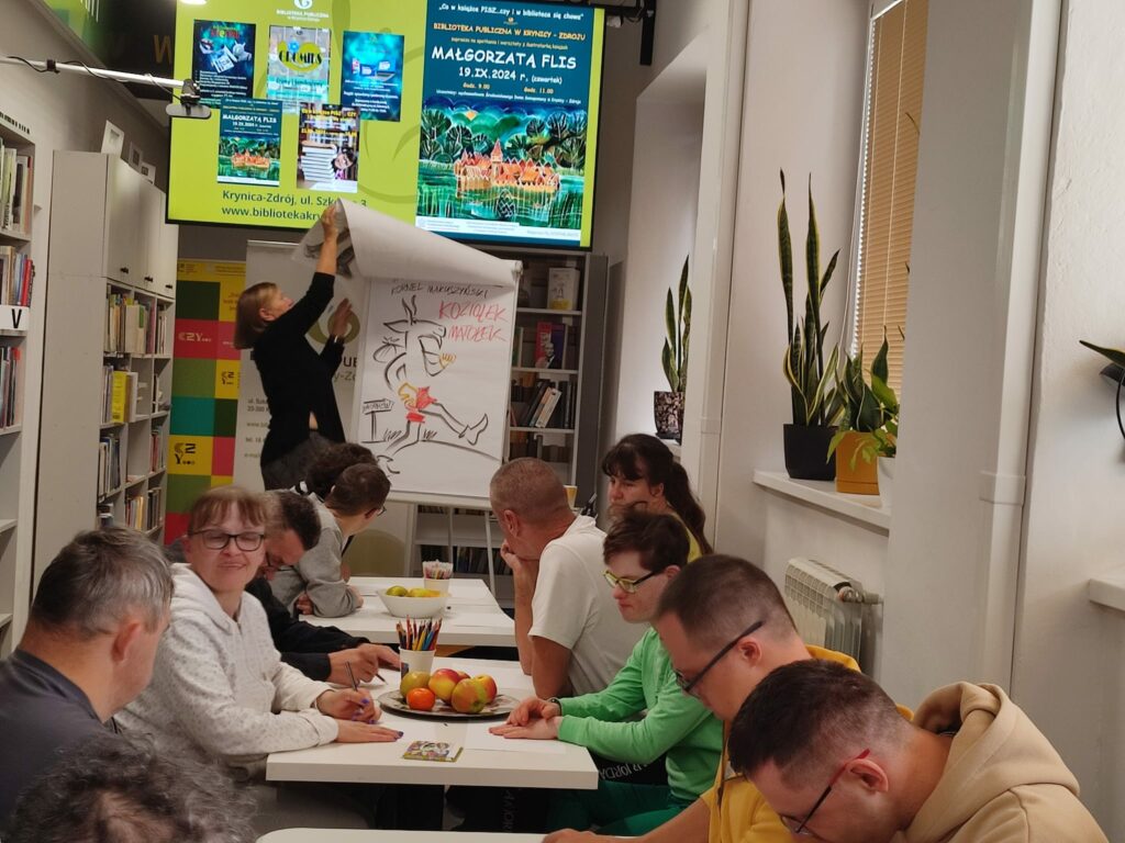 Pani Małgorzata Flis - dzisiejszy gość naszej biblioteki