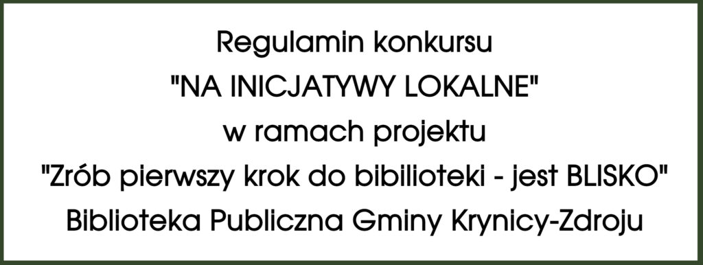 Regulamin konkursu Inicj