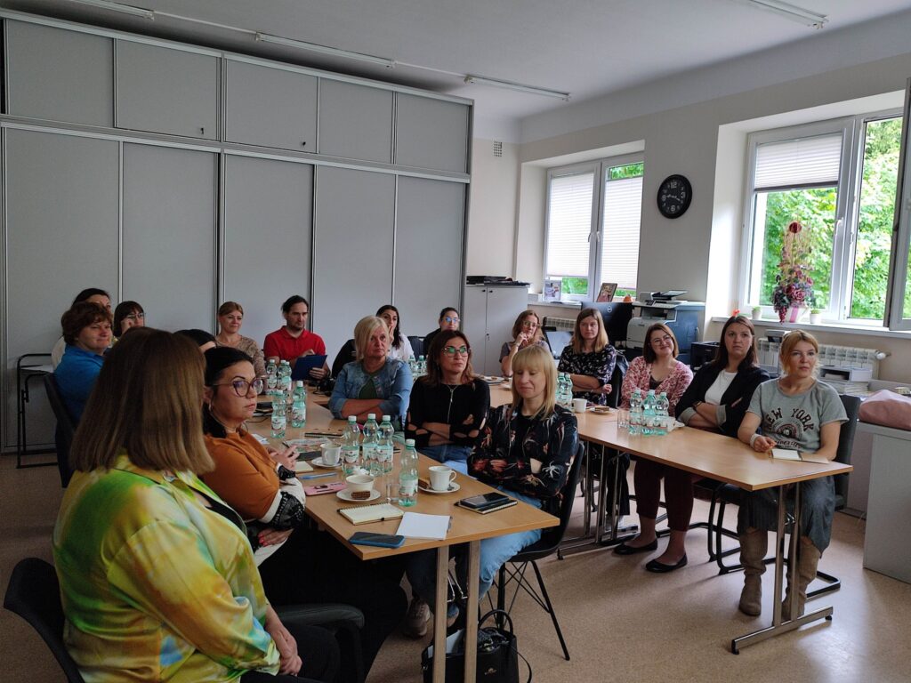 Warsztaty  z Natalią Kościńską dla bibliotekarzy i partnerów w bibliotece.