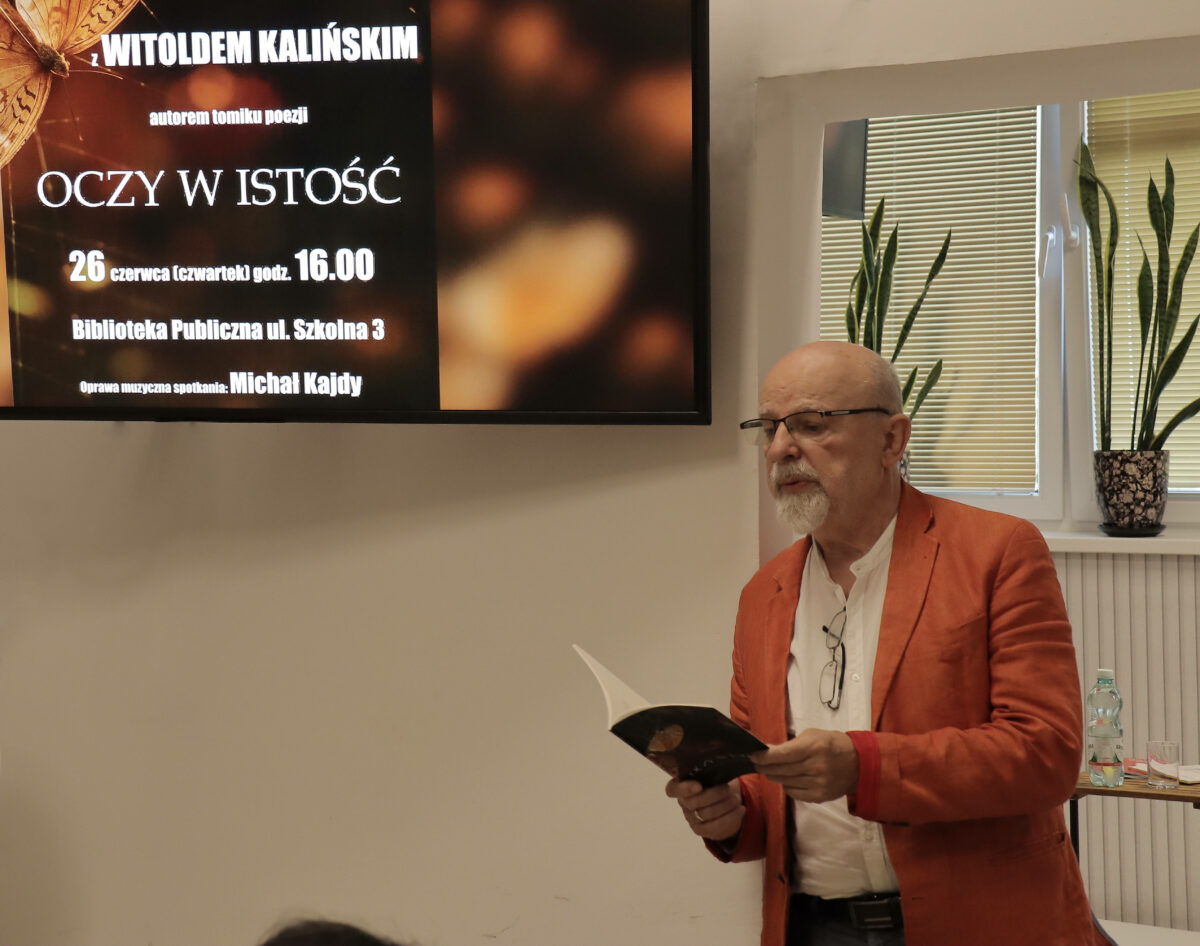 Witold Kaliński; spotkanie promujące tomik poezji pt.: „Oczy w istość”