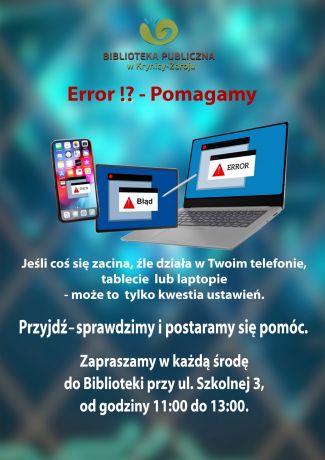 Plakat wydarzenia - ErrorPomagamy Plakat wydarzenia - ErrorPomagamy