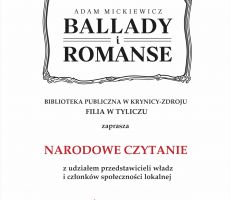 Narodowe Czytanie tym razem w Tyliczu